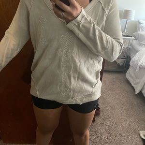 grey free people sweater